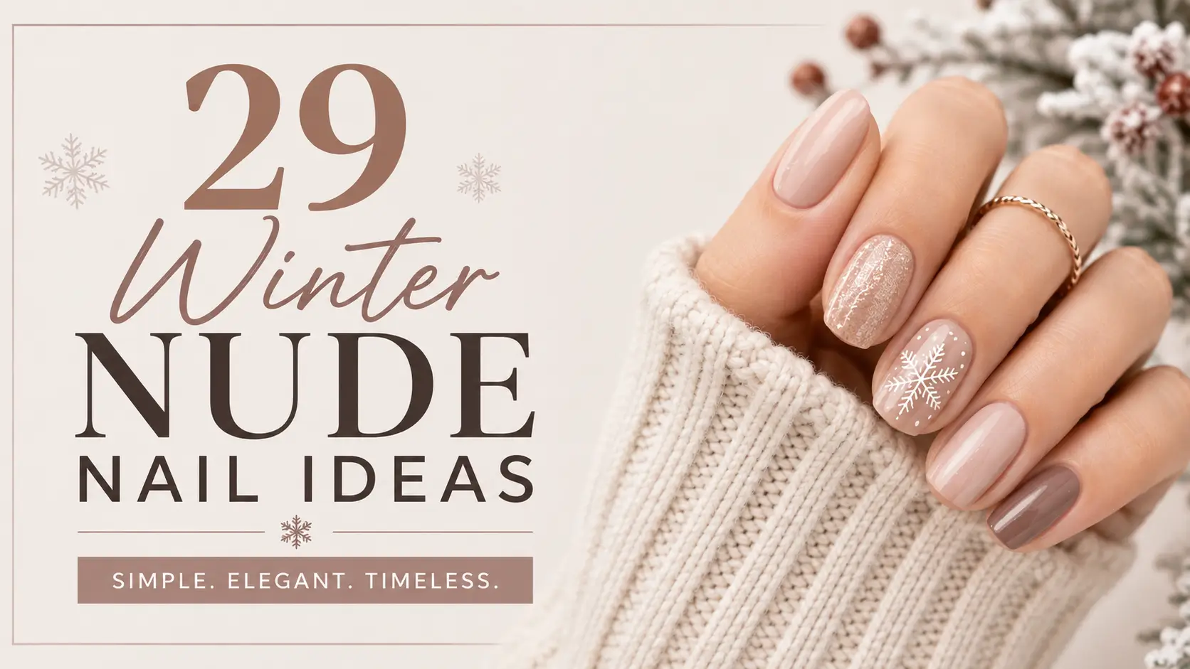 29 winter nude nail ideas