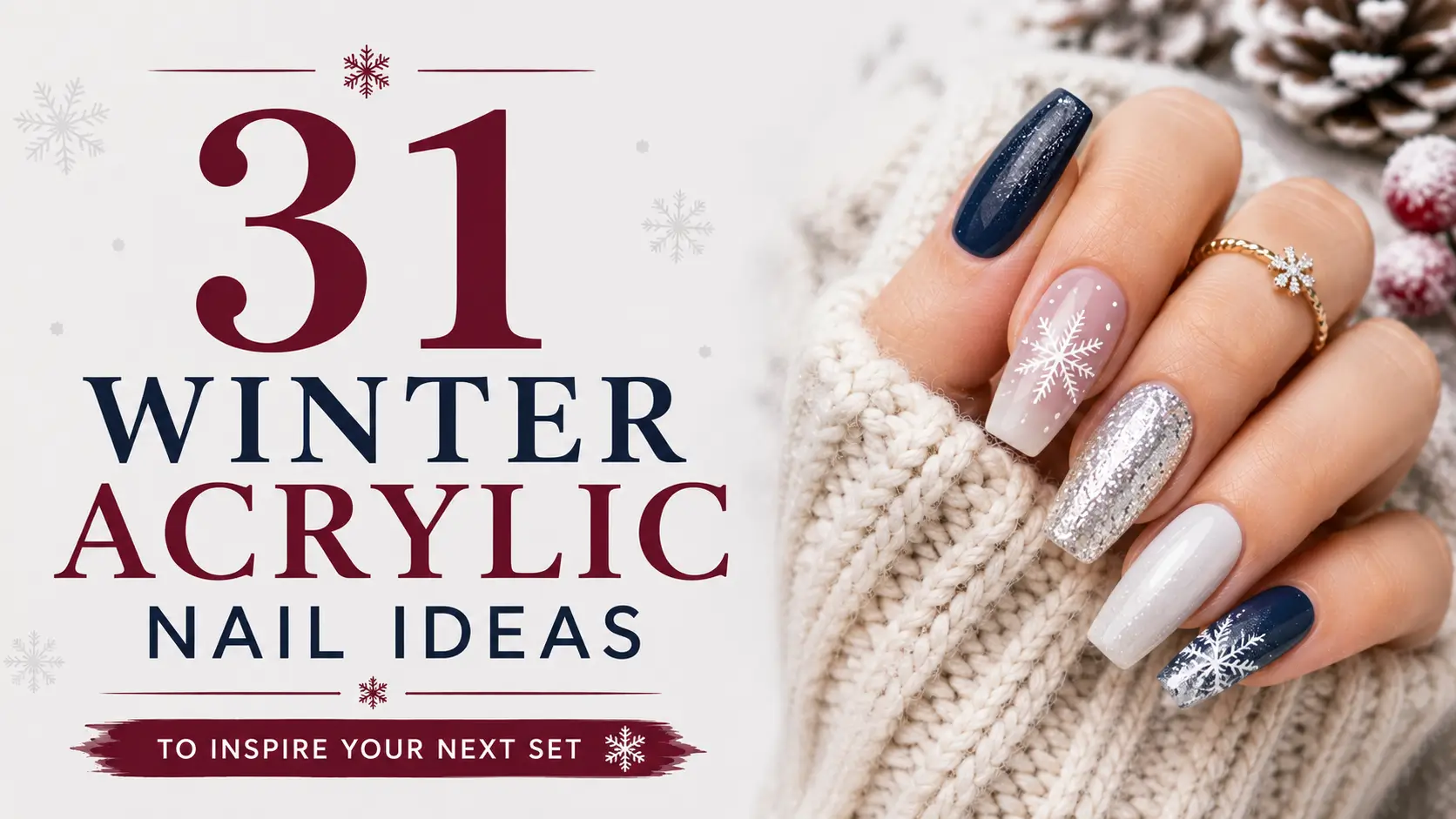 31 winter acrylic nail ideas