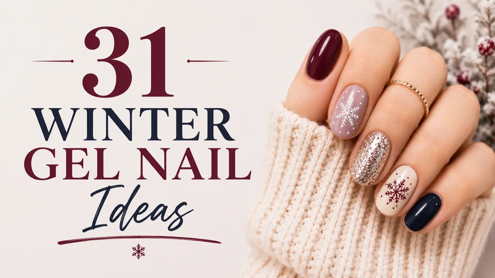 31 winter gel nail ideas
