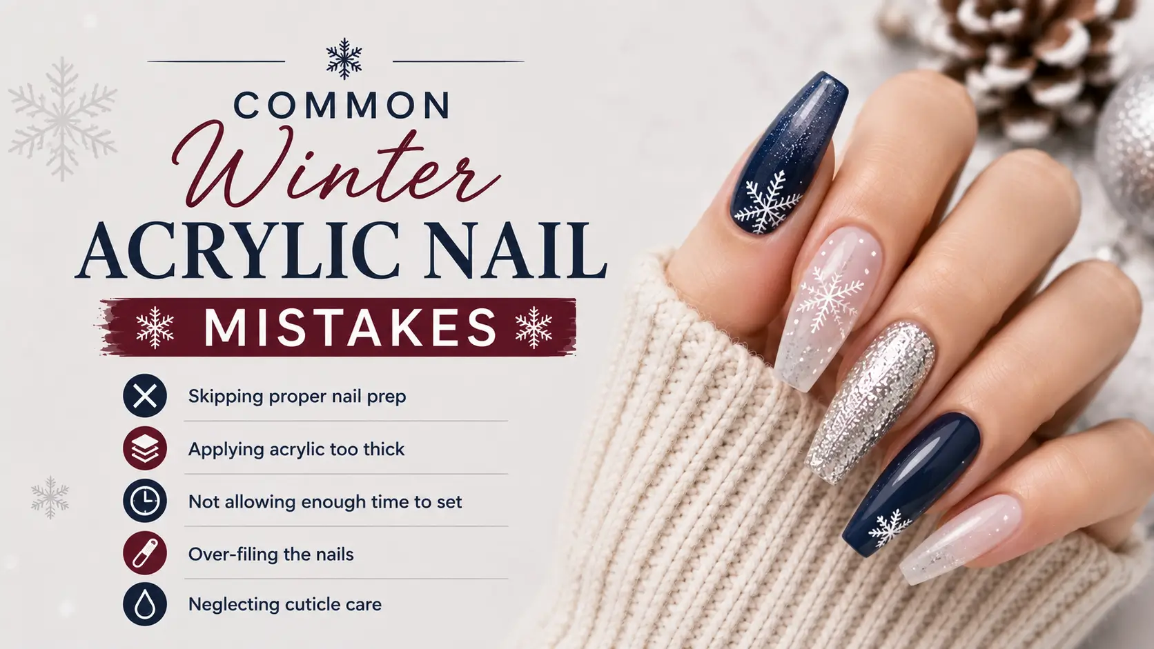 Common winter acrylic nail mistakes
