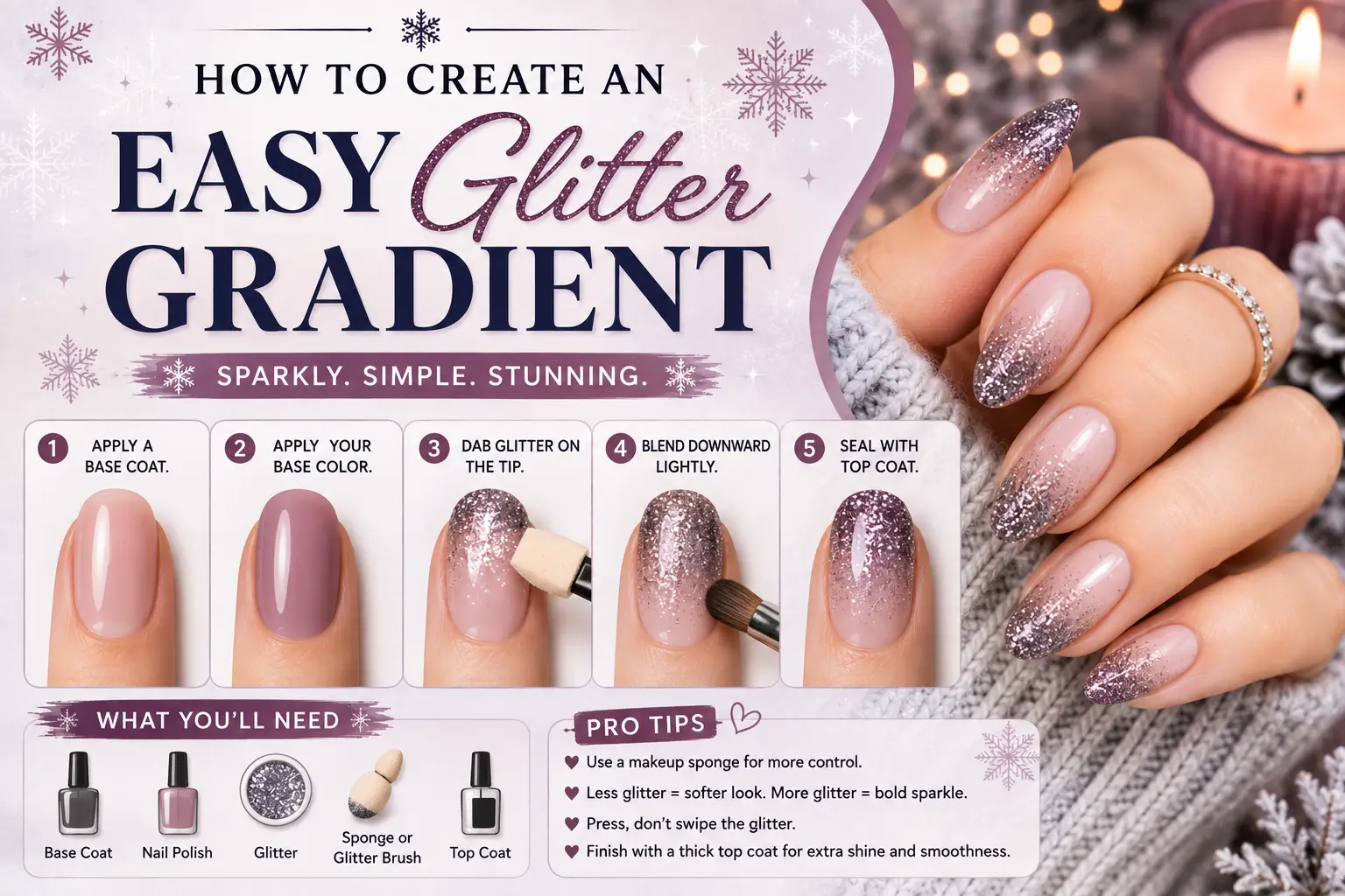 How to Create an Easy Glitter Gradient