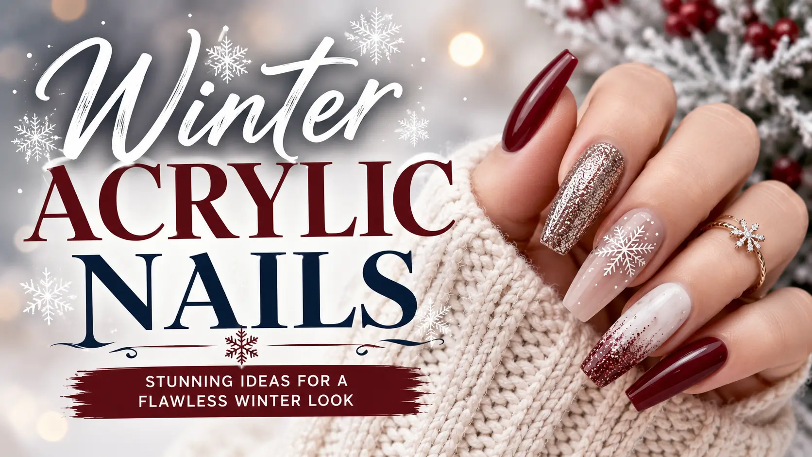 Winter Acrylic Nails