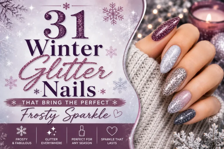 Winter Glitter Nails